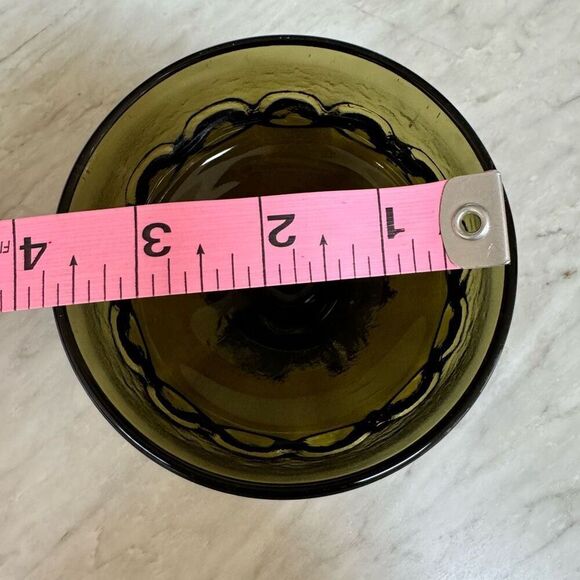 Tiffin Franciscan Madeira Sherbet or Champagne Olive Green Smoke Glasses (3) - Picture 6 of 7